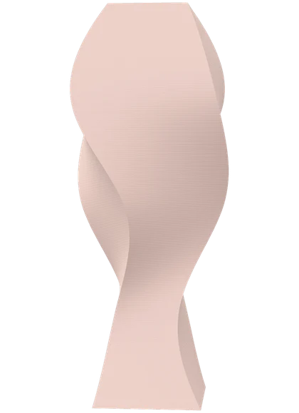 Vaso Torsione rosè (immagine 3D)