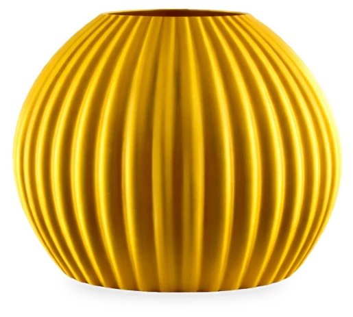 Vaso di design Bombato giallo